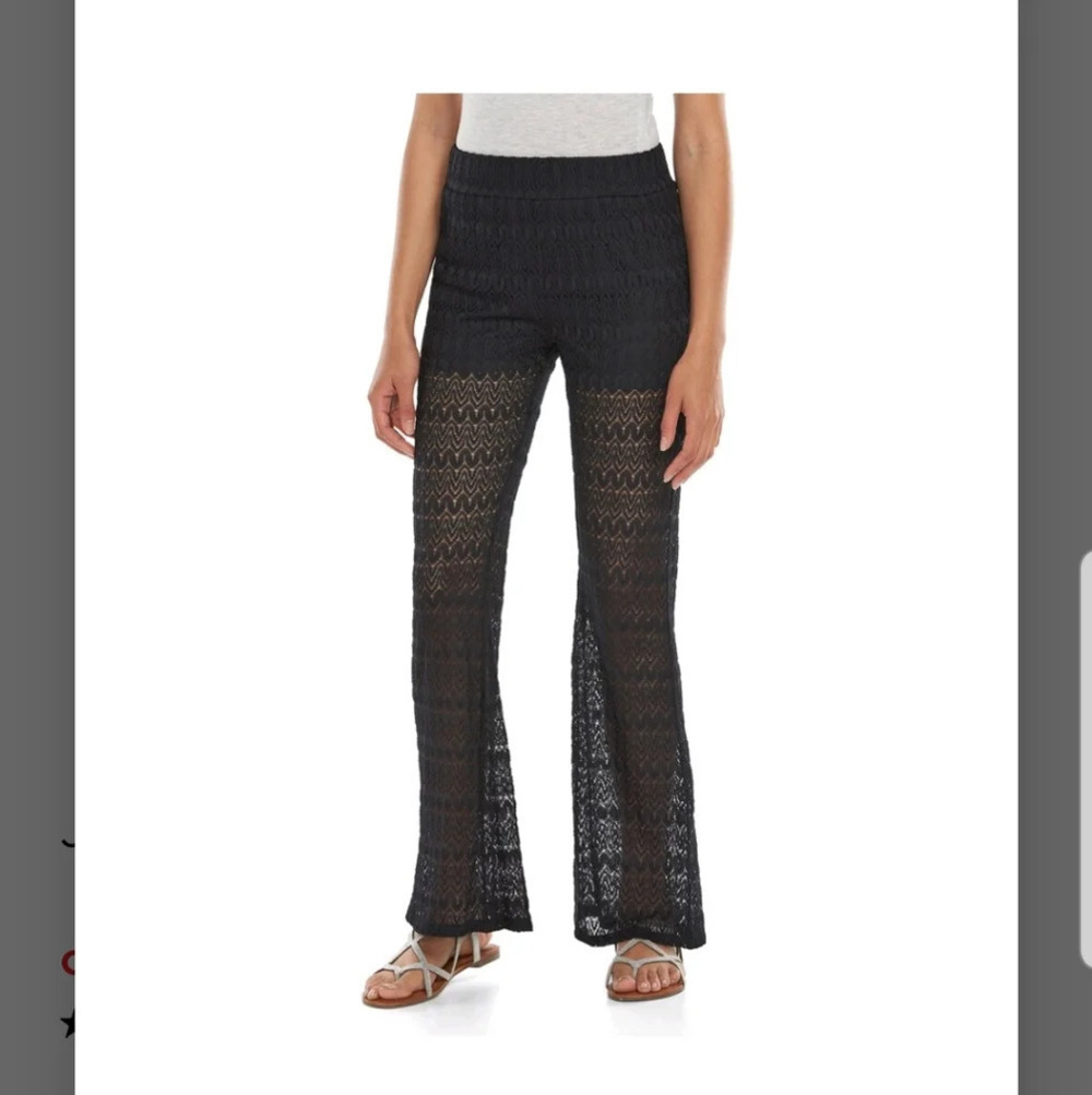 Joe B Crochet Flare Pants NWT